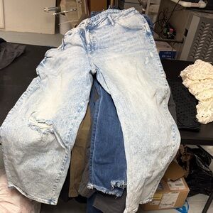 Stylish Light Blue Distressed Women Jeans